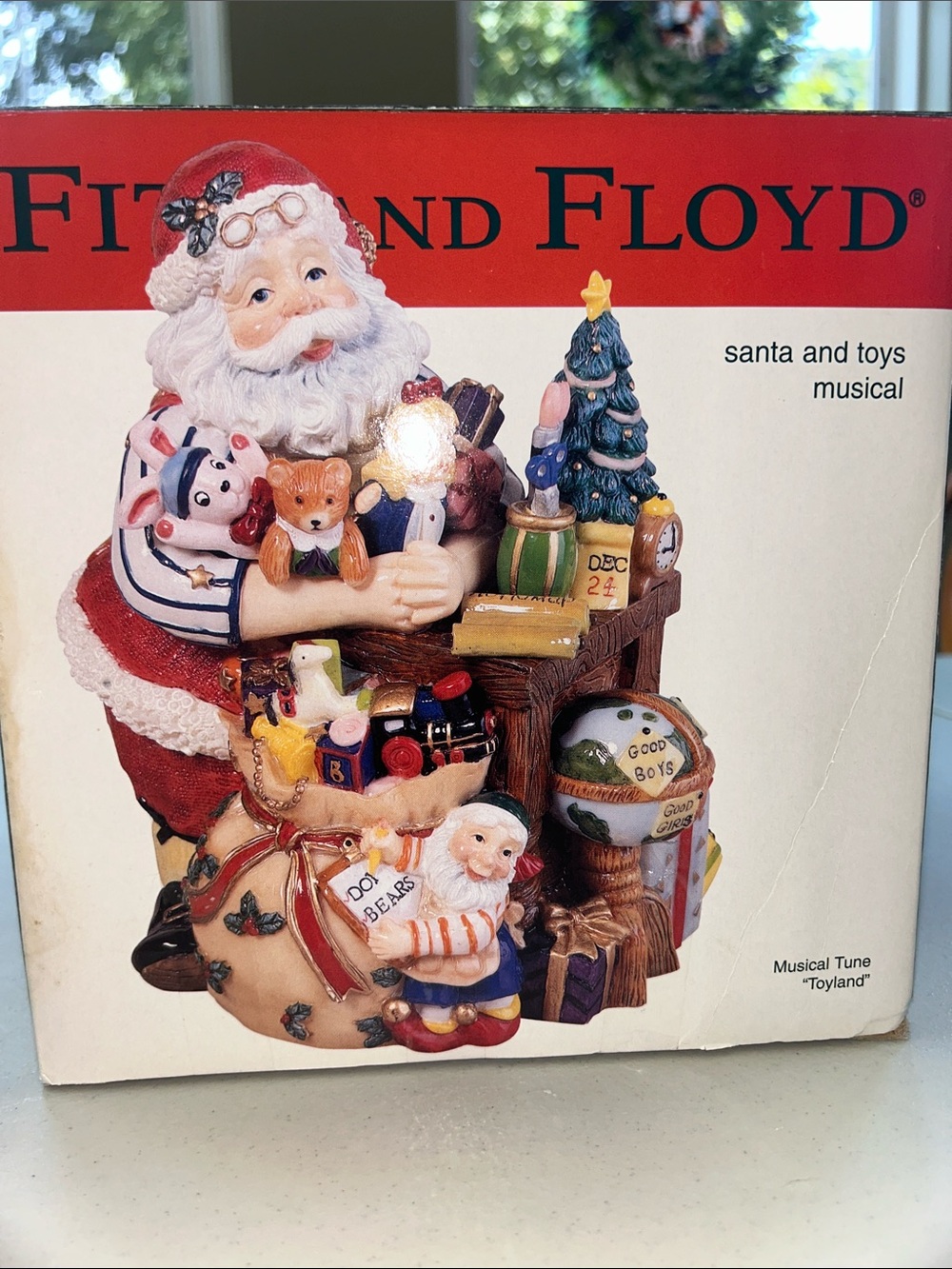 1990’s Vintage Fitz and Floyd Multicolor Musical Santa Holiday Figurine - Picture 4 of 13